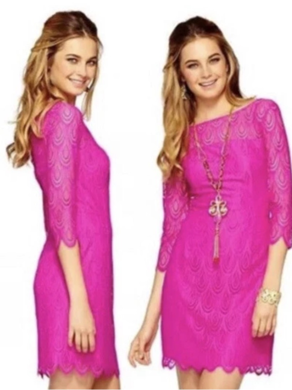 Lilly Pulitzer Hot Pink Lace Mini Dress size 0